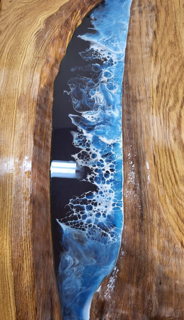 Stół drewniany z żywicą. DeskaProfeska Białystok